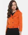 Shop Women's Orange Windcheater Denim Jacket