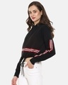Shop Women's Black Striped Stylish Casual Sweatshirt-Full