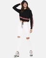 Shop Women's Black Striped Stylish Casual Sweatshirt
