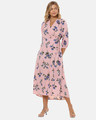 Shop Women Stylish Floral Design Casual Dresses-Front