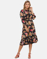 Shop Women Stylish Floral Design Casual Dresses-Full