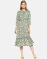 Shop Women Stylish Floral Design Casual Dress-Front