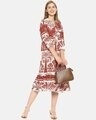 Shop Women Stylish Floral Design Casual Dress-Full