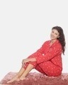 Shop Women's Red Printed Stylish Night Suit-Design