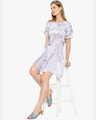 Shop Women Stylish Solid & Front Drawstring Casual Dress-Full