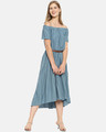 Shop Women Stylish Solid With Belt Casual Dress-Front