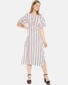 Shop Women Stylish Striped Design Casual Dresses-Front