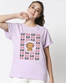 Shop Women's Purple Can't Hear You Graphic Printed Boyfriend T-shirt-Front