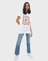 Shop Women's White Can't Hear You Graphic Printed Boyfriend T-shirt-Design
