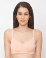 Shop Women's Blush Full Support Cotton Non-Padded Wirefree Full Coverage-Front