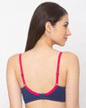 Shop Women's Darkblue Full Support Cotton Non Padded Wirefree Full Coverage-Design