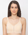 Shop Women's Nude Full Support Cotton Non-Padded Wirefree Full Coverage-Front