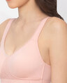 Shop Women's Pink Full Support Cotton Non Padded Wirefree Full Coverage-Full