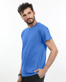 Shop Capri Blue Half Sleeve T-Shirt-Front
