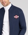 Shop Captain America Badge Zipper Bomber Jacket