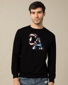 Shop Captain America Clip Fleece Light Sweatshirt (AVL)-Front