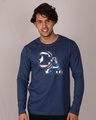 Shop Captain America Clip Full Sleeve T-Shirt (AVL)-Front