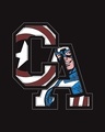 Shop Captain America Clip Half Sleeve T-Shirt (AVL)