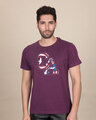 Shop Captain America Clip Half Sleeve T-Shirt (AVL)-Front