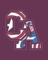 Shop Captain America Clip Half Sleeve T-Shirt (AVL)-Full