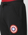 Shop Captain America Hyper Print Joggers (AVL) Black