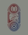 Shop Captain America Iron Man Half Sleeve T-Shirt (AVL)