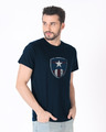 Shop Captain America Retro Shield Half Sleeve T-Shirt (AVL)-Design
