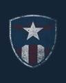 Shop Captain America Retro Shield Half Sleeve T-Shirt (AVL)