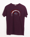 Shop Captain America Shadows Half Sleeve T-Shirt (AVL)-Front