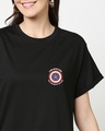 Shop Captain America Shield ! Boyfriend T-Shirt (AVL)-Front