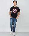 Shop Captain America Shield Half Sleeve T-Shirt (CA)-Design