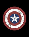 Shop Captain America Shield Half Sleeve T-Shirt (CA)-Full