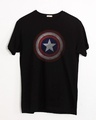 Shop Captain America Shield Version 2 Half Sleeve T-Shirt (AVL)-Front