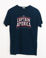Shop Captain America Typo Half Sleeve T-Shirt (AVL)-Front