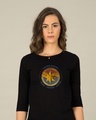 Shop Captain Marvel Logo 3/4th Sleeve T-Shirt (AVEGL)-Front