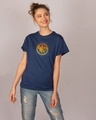 Shop Captain Marvel Logo Boyfriend T-Shirt (AVEGL)-Design