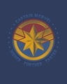 Shop Captain Marvel Logo Boyfriend T-Shirt (AVEGL)-Full