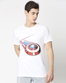 Shop Captain Shield Half Sleeves T-Shirt-Front
