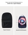 Shop Captain Shield Realistic Printed Mini Small Backpacks (AVL) Navy Blue-Full