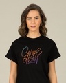 Shop Carpe Diem Colorful Boyfriend T-Shirt-Front