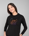 Shop Carpe Diem Colorful Fleece Light Sweatshirts-Front