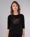 Shop Carpe Diem Colorful Round Neck 3/4th Sleeve T-Shirt-Front