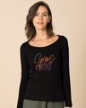 Shop Carpe Diem Colorful Scoop Neck Full Sleeve T-Shirt-Front