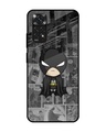 Shop Cartoon Art Premium Glass Case for Redmi Note 11 (Shock Proof, Scratch Resistant)-Front