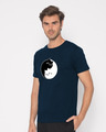 Shop Cat Yin Yang Half Sleeve T-Shirt-Design