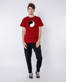 Shop Cat Yin Yang Half Sleeve T-Shirt