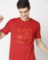 Shop Catch the Wave Coca- Cola Half Sleeves Tail Hem T-Shirt-Front
