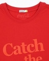 Shop Catch the Wave Coca- Cola Half Sleeves Tail Hem T-Shirt
