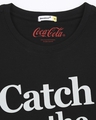 Shop Men's Black Catch The Wave Coca-Cola Typography T-shirt