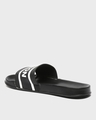 Shop Men's Black Caution Typography Sliders